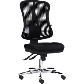 Silla de oficina Topstar HEAD POINT, mecanismo sincronizado, sin reposabrazos, respaldo alto de malla 3D, asiento contorneado,