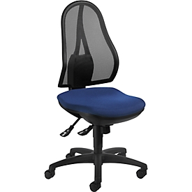 Silla de oficina Topstar OPEN POINT SY, mecanismo sincronizado, sin reposabrazos, asiento ergonómico, azul