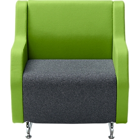 Sillón de salón Forum de Nowy Styl, sillón individual con respaldo bajo y reposabrazos