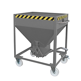 Silo type SR 375, roulettes, volume 375 L, gris RAL 7005