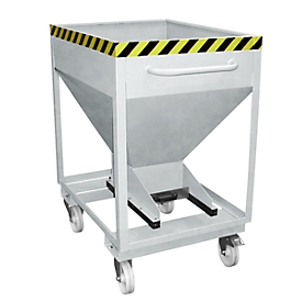 Silo type SRE-D 375, with fork and wheel inlet openings, galvanised