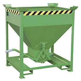 Silobehälter Typ SG 375, Einfahrtaschen, Inhalt 375 Liter, grün RAL 6011
