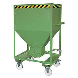 Silobehälter Typ SRE 600, Scherenverschluss, Inhalt 600 Liter, lackiert, grün RAL 6011