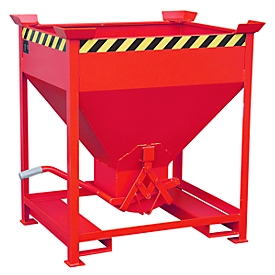 Silocontainer type SG 375, insteekgaten voor hefwagen, inhoud 375 liter, rood RAL 3000