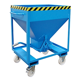 Silocontainer type SRE 375, schaarsluiting, inhoud 375 liter, gelakt, blauw RAL 5012