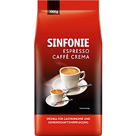 Sinfonie Espresso Caffe Crema Röstkaffee, ganze Bohnen, Intensität 6/10, 1 kg