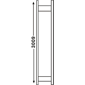 Sistema de estanterías R 3000, marco, Al 2967 x P 300 mm