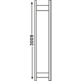 Sistema de estanterías R 3000, marco, Al 2967 x P 400 mm