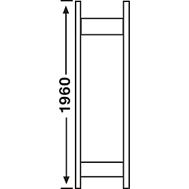 Sistema de estanterías R3000, Bastidor, Al 1960 x 300 mm