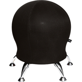 Sitness 5 Stool, with integrated gymnastic ball, withstands up to 110 kg max. weight, black