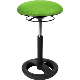 Sitness HIGH BOB standing aid, for ergonomic sitting, height adjustable, swing effect, H 490-700 mm, apple green, frame black powder coated
