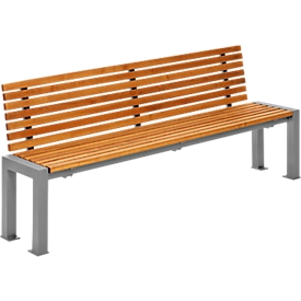Sitzbank Münster, 4 Sitzplätze,RAL 9007  graualu