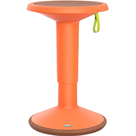 Sitzhocker ECO UPis1, biobasierter Kunststoff, Ø 330 x H 450–630 mm, pastellorange