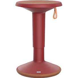 Sitzhocker ECO UPis1, biobasierter Kunststoff, Ø 330 x H 450–630 mm, weinrot