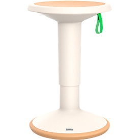 Sitzhocker ECO UPis1, Kunststoff, Ø 330 x H 450–630 mm, cremeweiß