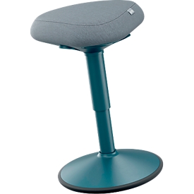 Sitzhocker Leitz Ergo Active, ergonomisch, höhenverstellbar, dreieckiger Komfortsitz, Schaumpolsterung, Tragegriff, bis 100 kg, dunkelgrau