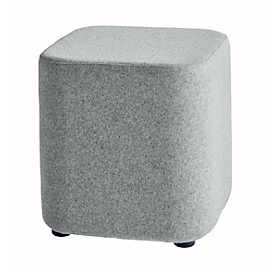 Sitzhocker TAPA Square O Type, Schurwolle, B 450 x T 450 x H 470 mm, grau