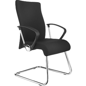 Sledestoel Neo, verchroomd/zwart