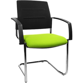 Sledestoel SSI Proline Visit P2 - ergonomisch - rug polyester zwart - appelgroen - Schäfer Shop Select 