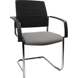 Sledestoel SSI Proline Visit P2 - ergonomisch - rug polyester zwart - grijs - Schäfer Shop Select 