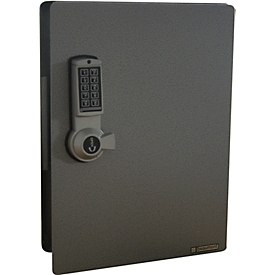 Sleutelkast met elektronisch slot, 91 haken, zilver hamerslag