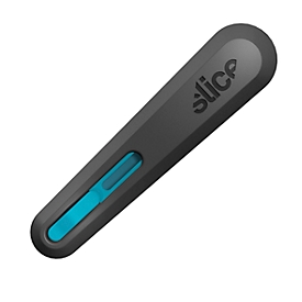 Slice cutter, with intelligent blade retraction, with Ergo-Pull slider