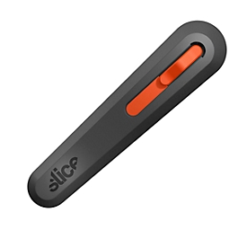 Slice cutter, with manual blade retraction, manual 5-step slider