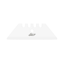 SLICE Lame trapèze, arrondie, lame de rechange universelle, céramique, blanc, 2 pièces