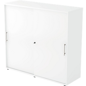 Sliding door wardrobe, 3 AA, W 1200 x D 400 x H 1100 mm, white/white
