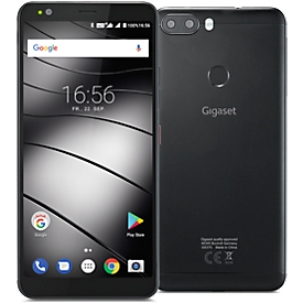Smartphone GS370 Gigaset, 32 GB, Android 7.0, écran tactile 14,4 cm/5,7“, noir