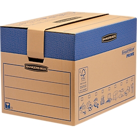 SmoothMove Carton de déménagement FastFold extra grand, 127 L, carton ondulé 2 plis, H 463 x L 480 x P 632 mm, 5 pièces, marron