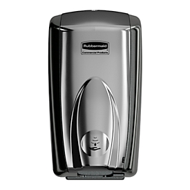 Soap &amp; disinfectant dispenser Rubbermaid AutoFoam, sensor-controlled, 500 ml, L 140 x W 133 x H 253 mm, plastic, black/chrome
