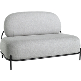 Sofa ADMIRAAL, look rétro, l. 1245 x P 710 x H 770 mm, gris