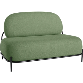 Sofa ADMIRAAL, retro-look, B 1245 x D 710 x H 770 mm, groen