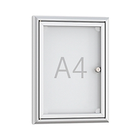 Softline ondiep informatiebord BSK1, aluminium frame, 1 x A4, B 284 x H 374 mm