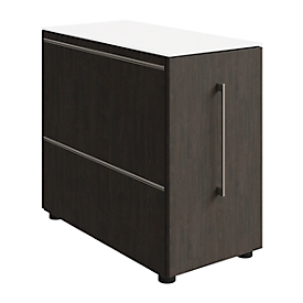 SOLUS PLAY pedestal, with utensil drawer, drawer, attachment left, depth 400 mm, bog oak