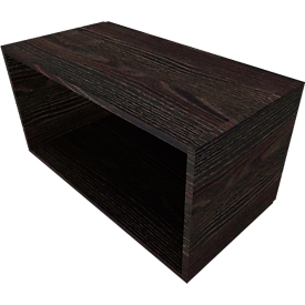 SOLUS PLAY shelving unit, 1 storage height, W 800 x D 420 x H 374 mm, dark oak