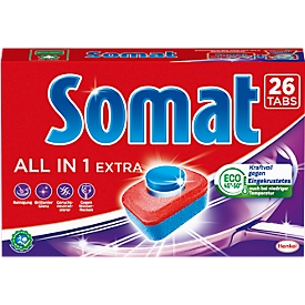 Somat dishwasher tabs All in 1 Extra, 26 pieces
