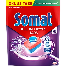 Somat Geschirrspültabs All-in-1 Extra, XXL-Packung, 58 Stück