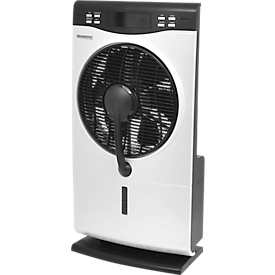 Sonnenkönig Air Fresh 5, 3 niveaux de ventilation, puissance d'humidification de 0,2 l/h, jusqu'à 60 m³ de pièce, écran de contrôle LED, télécommande, noir/blanc