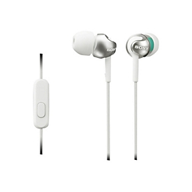 Sony MDR-EX110AP - Ohrhörer mit Mikrofon - im Ohr - kabelgebunden - 3,5 mm Stecker - weiß