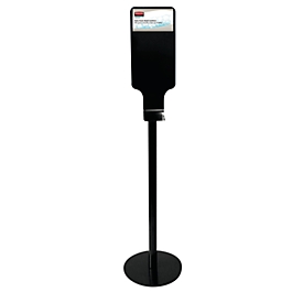 Soporte para dispensador para jabón y desinfectante Rubbermaid AutoFoam, independiente, de acero, Al 930 mm, negro