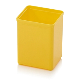 Sortimentskasten Einsatzkasten 1 x 1 RAL 1003, quadratisch, robuster Kunststoff, gelb