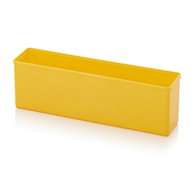Sortimentskasten Einsatzkasten, für Rastergröße 1 x 4, rechteckig, gelb