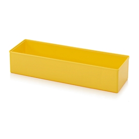 Sortimentskasten Einsatzkasten, für Rastergröße 2 x 6, rechteckig,  gelb