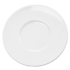 Soucoupe à café Heike, Ø 15 cm, porcelaine, blanc, lot de 6