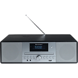Soundmaster DAB+ radio met CD/MP3, USB, Bluetooth®, alarmfunctie, 2 x 10 W RMS, B 362 x D 230 x H 107 mm