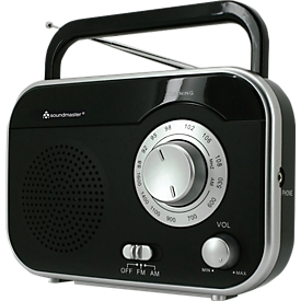 Soundmaster FM-MW-radio TR 410, draagbaar, FM/MW-radio, koptelefoon-aansluiting, zwart