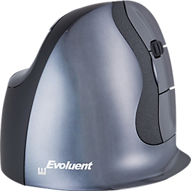 Souris verticale Evoluent D BakkerElkhuizen, ergonomique, USB, 5 boutons mollette de défilement incluse, chromé