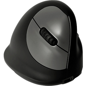 Souris verticale R-Go HE Break, ergonomique, pour droitiers, 400-2400 dpi, 5 boutons &amp; molette de défilement, témoin de pause LED, Bluetooth, taille L, noire